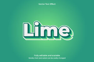 90s vector text effect editable